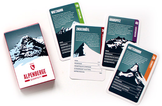 Mountains of the Alps Quartet card game