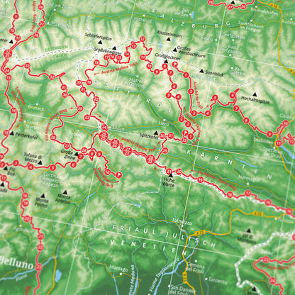 Detailansicht: Alpenkarte 111 Berge als Wandkarte (5 von 5)