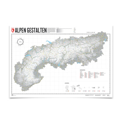 Alpen Gestalten – illustrierte Wandkarte von Marmota Maps