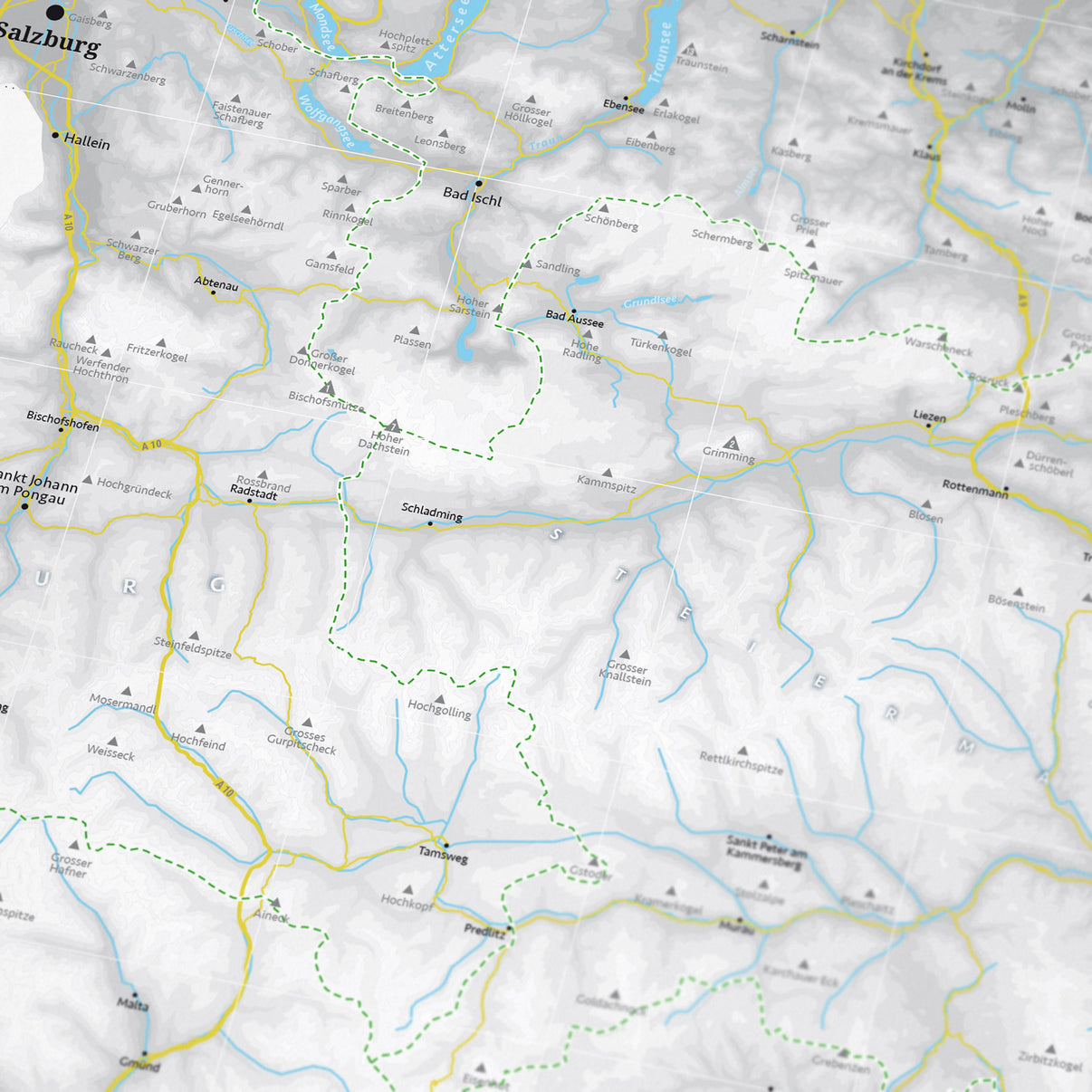Detailansicht: Österreich Karte als Wandkarte (1 von 3)