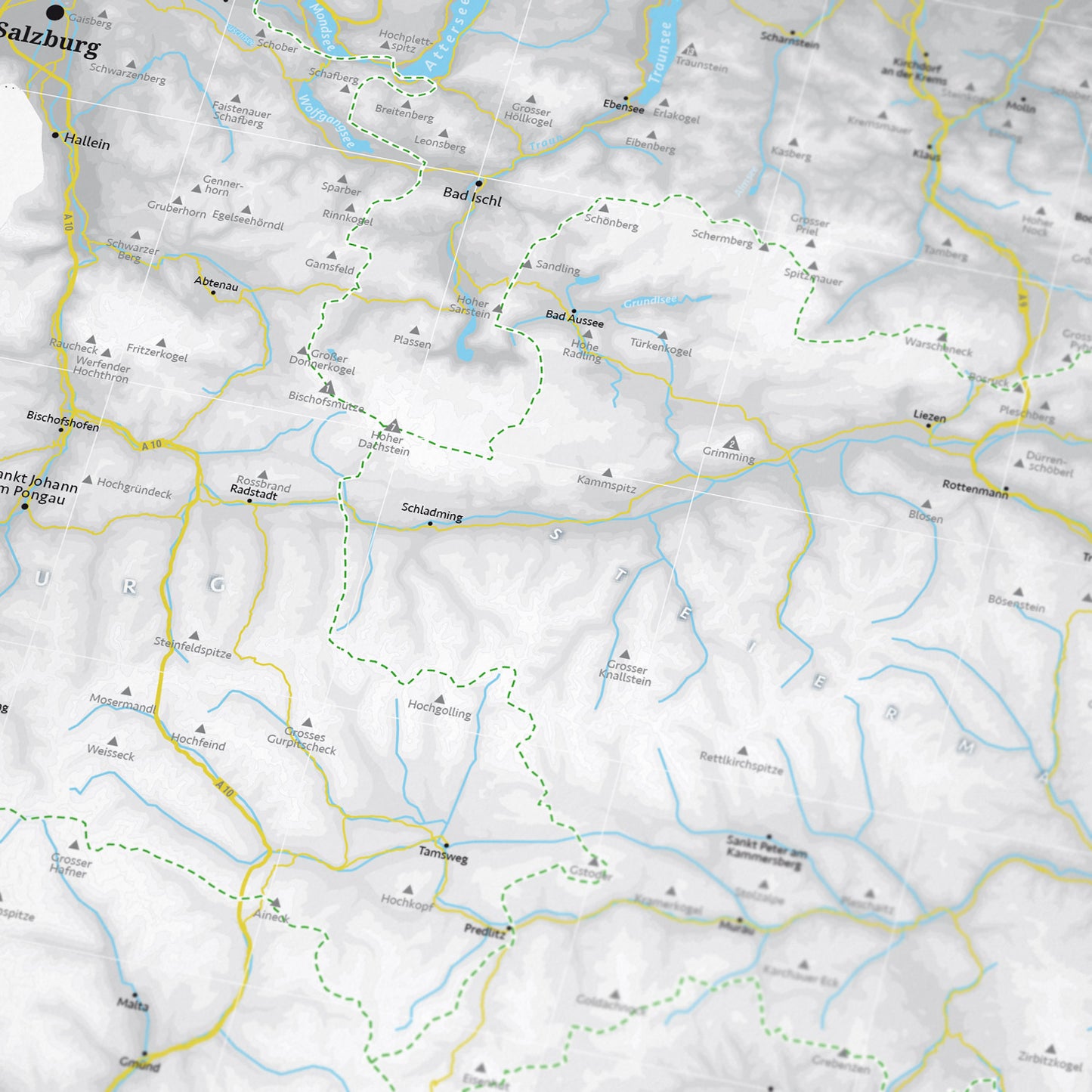 Detailansicht: Österreich Karte als Wandkarte (1 von 3)