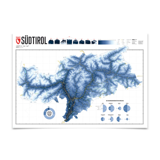 Südtirol Karte – illustrierte Wandkarte von Marmota Maps