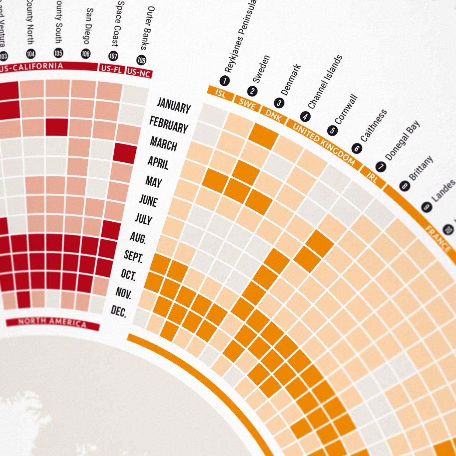 Detailansicht: Surfing Worldwide - Infografik als Infografik-Poster (1 von 4)
