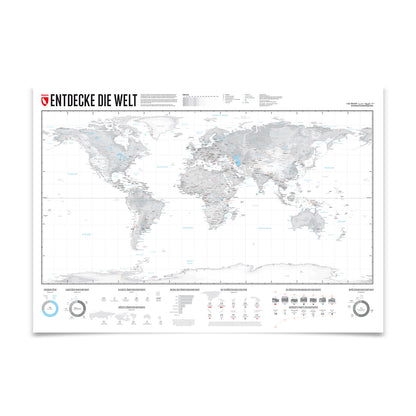 Entdecke die Welt – illustrierte Wandkarte von Marmota Maps