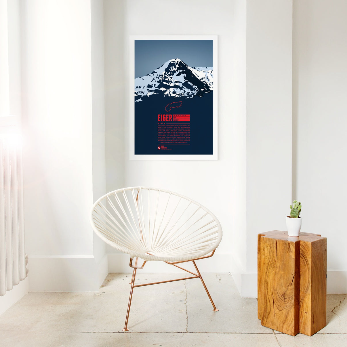 Detailansicht: Eiger als Druck