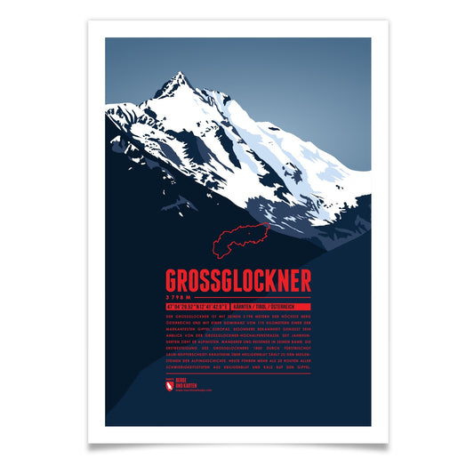 Großglockner (Ktn.) als illustrierter Druck von Marmota Maps (3798 m, Hohe Tauern)
