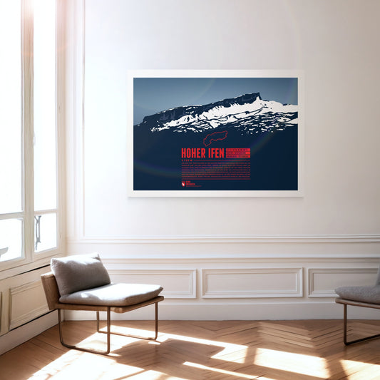 Hoher Ifen as a print hanging on a wall