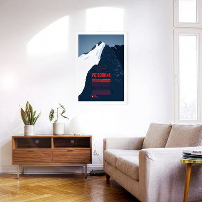 Detailansicht: Piz Bernina als Druck