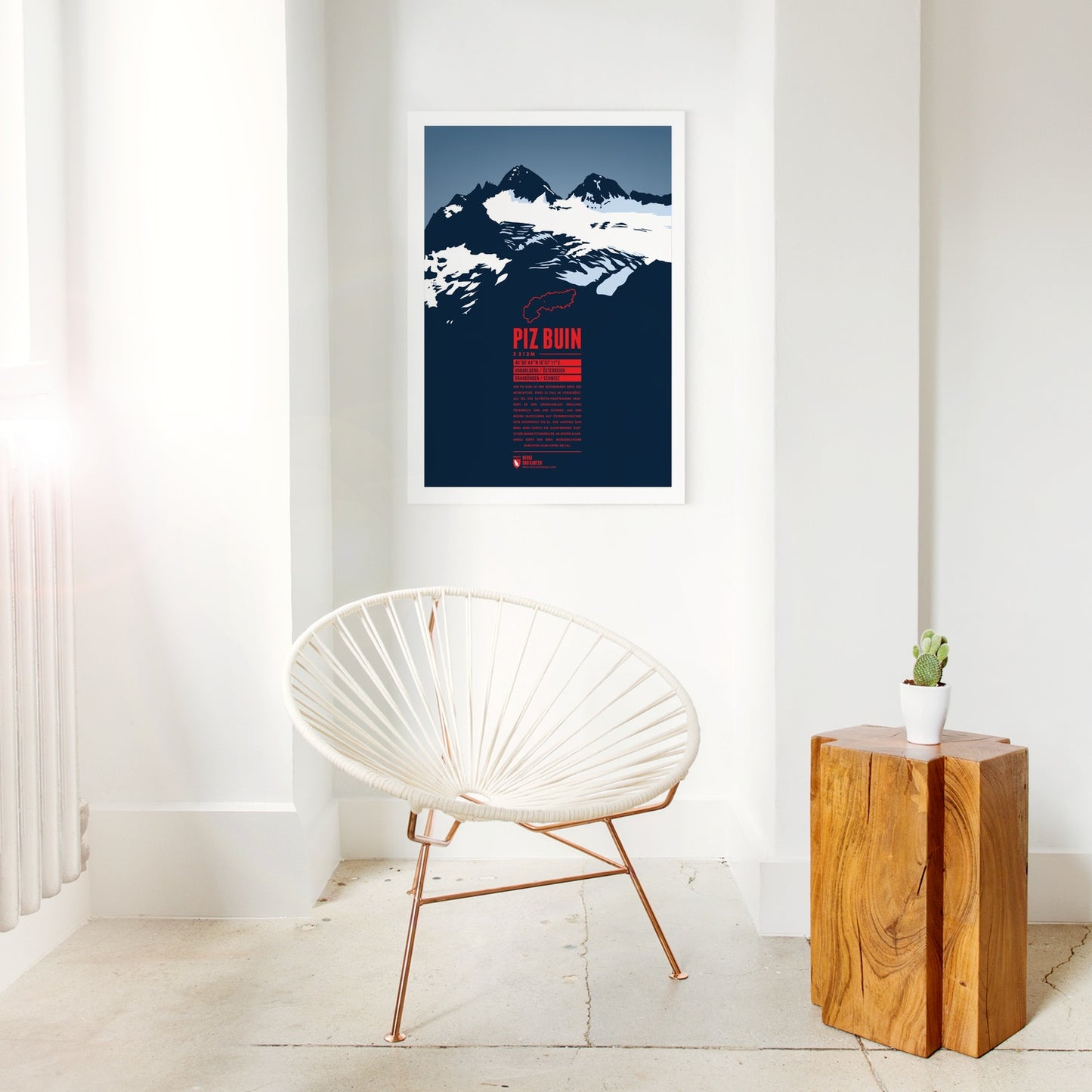 Detailansicht: Piz Buin als Druck