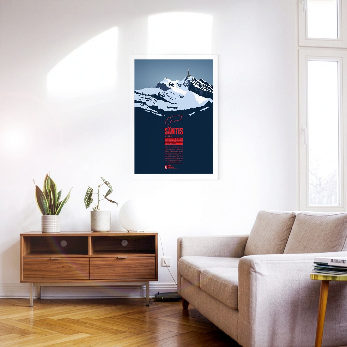 Detailansicht: Säntis als Druck