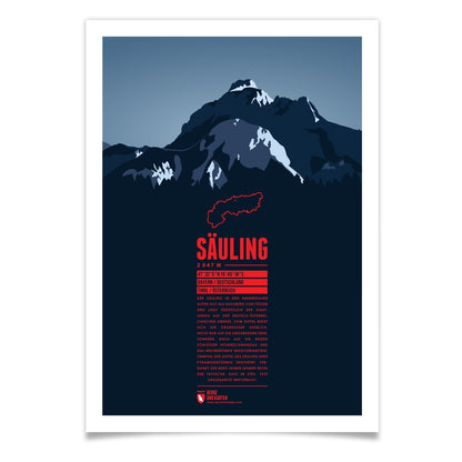 Säuling als illustrierter Druck von Marmota Maps (2047 m, Ammergauer Alpen)