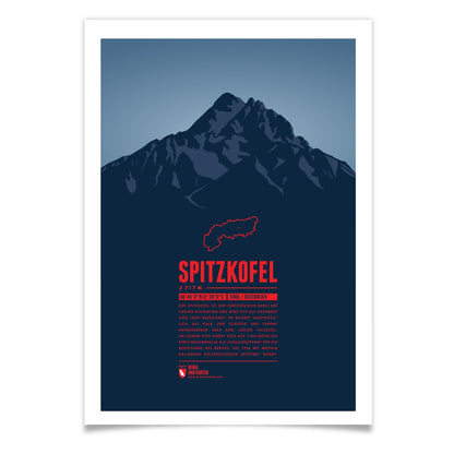 Spitzkofel als illustrierter Druck von Marmota Maps (2717 m, Gailtaler Alpen)