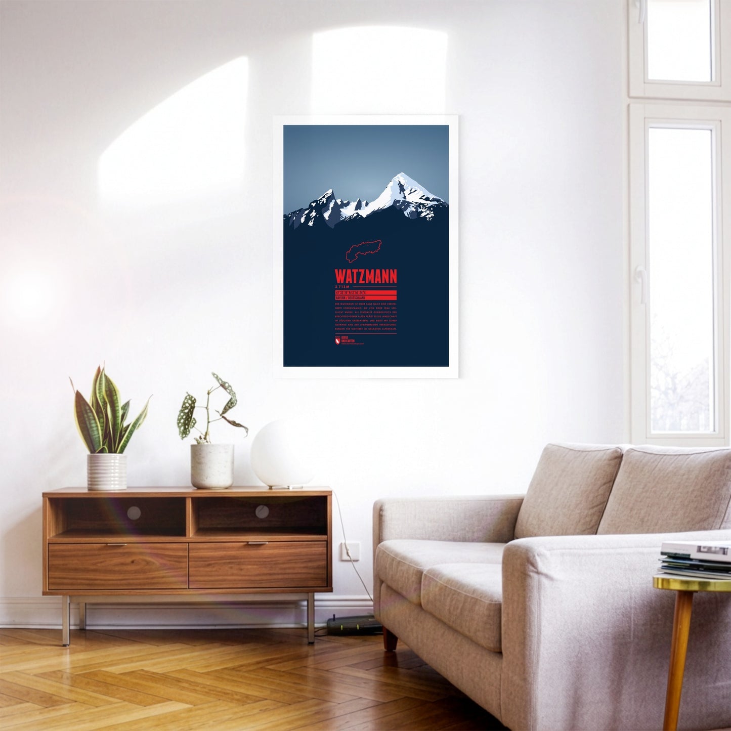 Detailansicht: Watzmann als Druck (1 von 2)