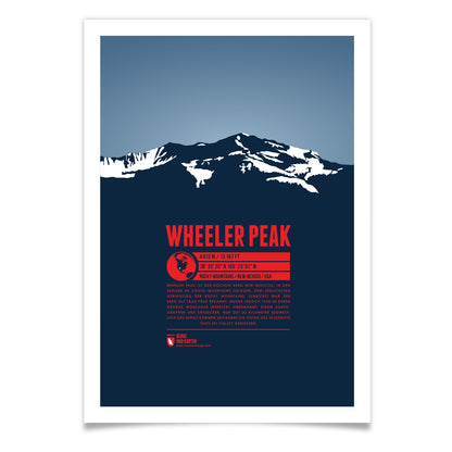 Wheeler Peak (N. Mexico) als illustrierter Druck von Marmota Maps (4013 m, Rocky Mountains)