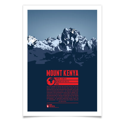 Mount Kenya als illustrierter Druck von Marmota Maps (5199 m)