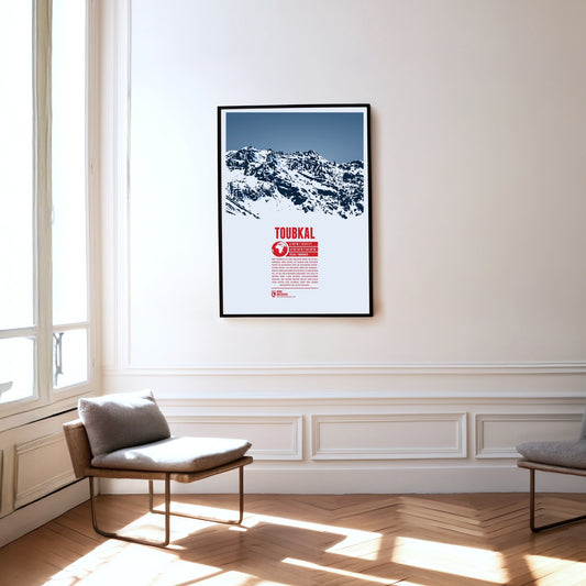 Toubkal as a print hanging on a wall