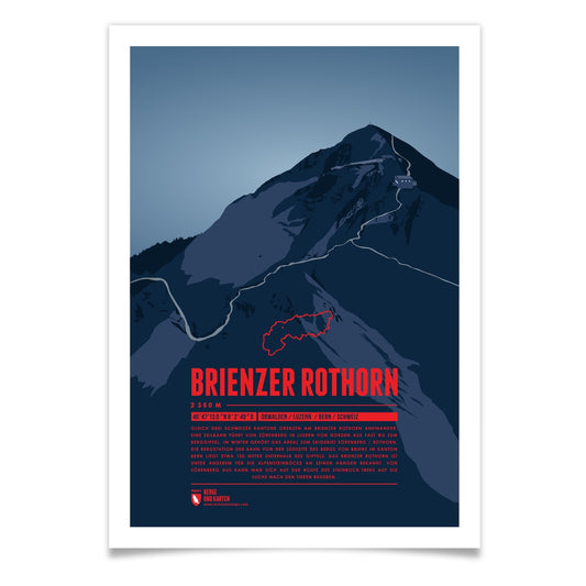 Brienzer Rothorn als illustrierter Druck von Marmota Maps (2350 m, Emmentaler Alpen)