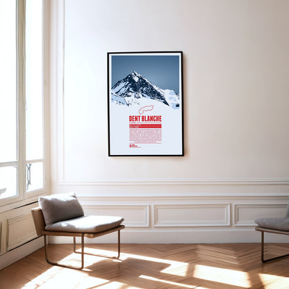 Dent Blanche as a print hanging on a wall