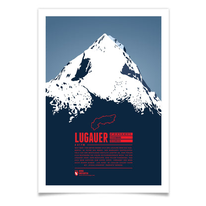 Lugauer als illustrierter Druck von Marmota Maps (2217 m, Ennstaler Alpen)