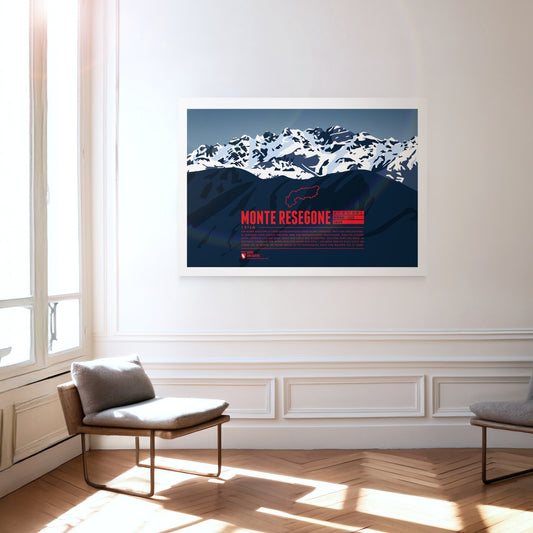Monte Resegone als Druck an einer Wand hängend