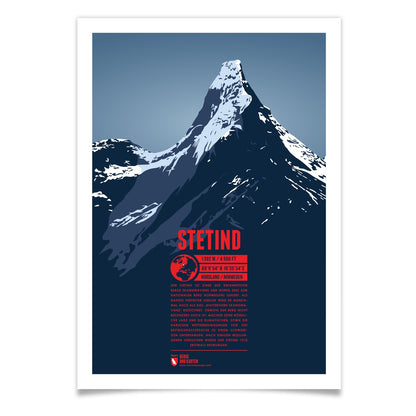 Stetind als illustrierter Druck von Marmota Maps (1392 m, Skandinavisches Gebirge)
