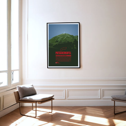 Patscherkofel as a print hanging on a wall