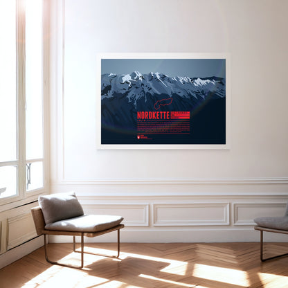 Nordkette as a print hanging on a wall