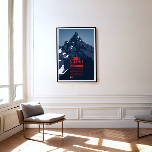 Cimon della Pala als Druck an einer Wand hängend