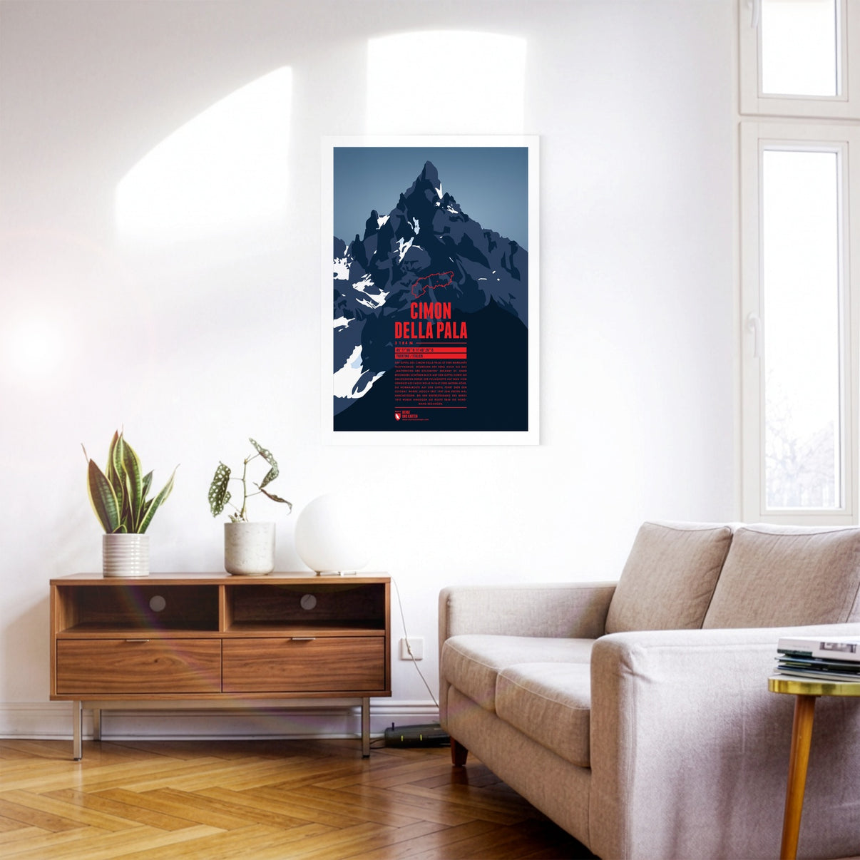 Detailansicht: Cimon della Pala als Druck