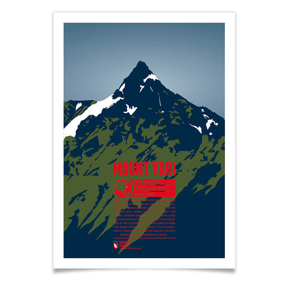 Yarigatake als illustrierter Druck von Marmota Maps (3180 m, Hida-Gebirge)