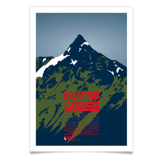 Yarigatake als illustrierter Druck von Marmota Maps (3180 m, Hida-Gebirge)