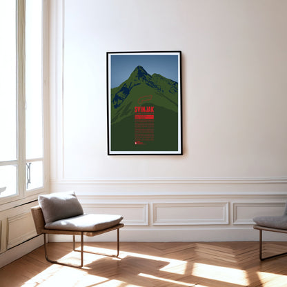 Svinjak as a print hanging on a wall