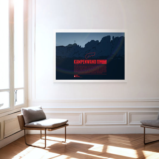 Kampenwand als Druck an einer Wand hängend (2 von 3)