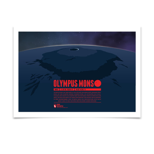 Olympus Mons als illustrierter Druck von Marmota Maps (21287 m)