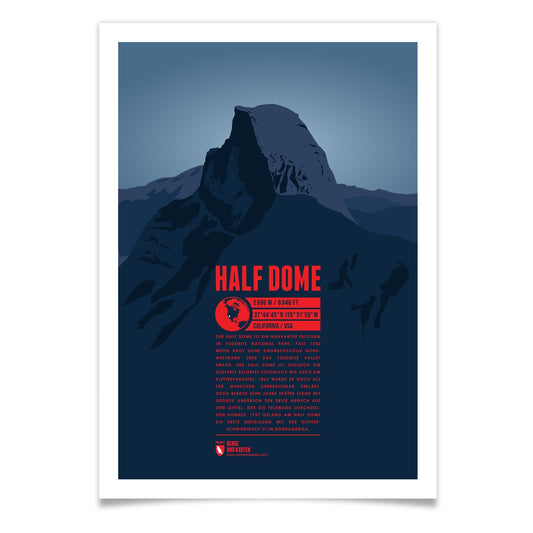 Half Dome als illustrierter Druck von Marmota Maps (2696 m, Sierra Nevada)