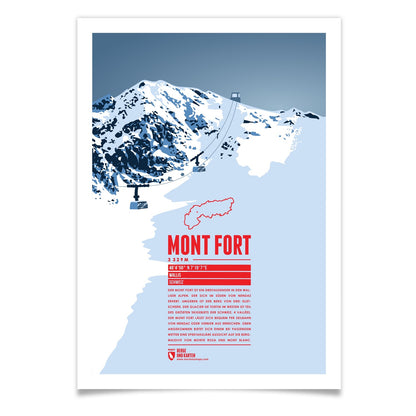 Mont Fort als illustrierter Druck von Marmota Maps (3329 m, Walliser Alpen)