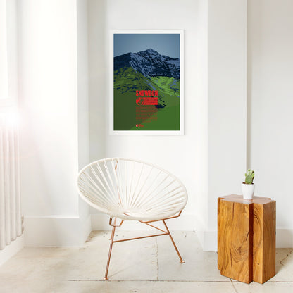 Detail view: Snowdon as a print