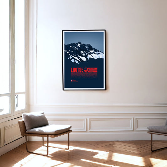 Lhotse as a print hanging on a wall