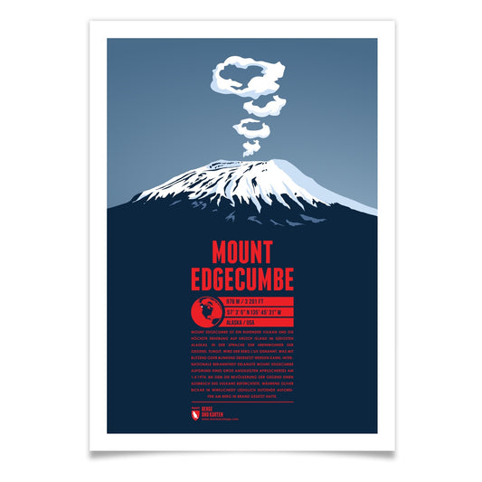 Mount Edgecumbe als illustrierter Druck von Marmota Maps (976 m)