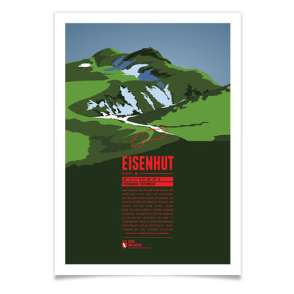 Eisenhut als illustrierter Druck von Marmota Maps (2441 m, Nockberge)