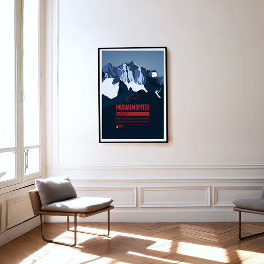Hochalmspitze as a print hanging on a wall