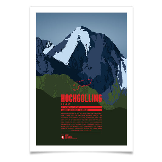 Hochgolling als illustrierter Druck von Marmota Maps (Niedere Tauern)