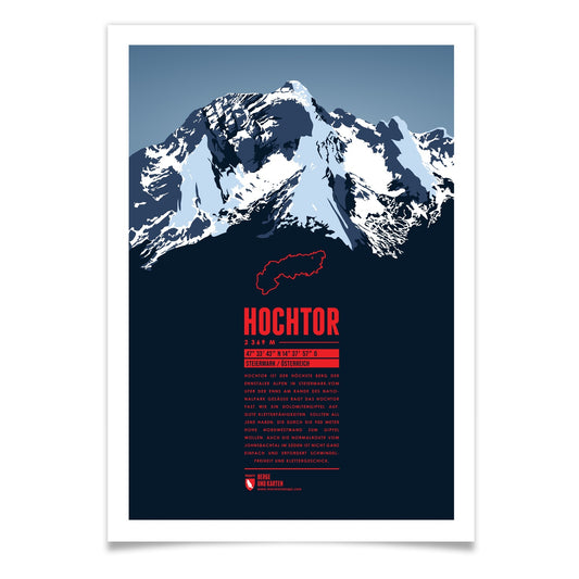 Hochtor als illustrierter Druck von Marmota Maps (Eisenerzer Alpen)