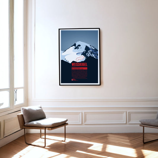 Weißkugel as a print hanging on a wall