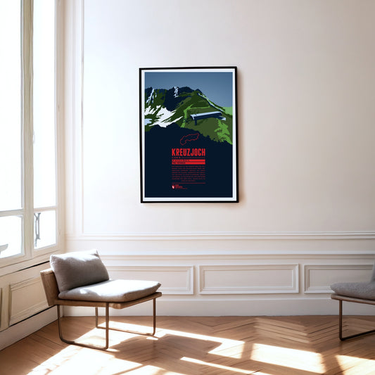 Kreuzjoch as a print hanging on a wall
