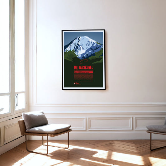 Mittagskogel as a print hanging on a wall
