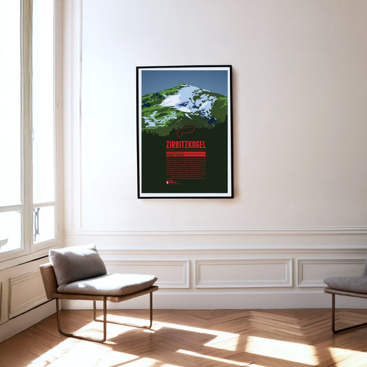 Zirbitzkogel as a print hanging on a wall