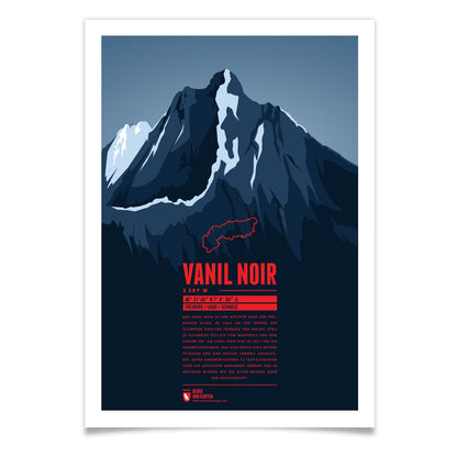 Vanil Noir als illustrierter Druck von Marmota Maps (2389 m, Freiburger Alpen)