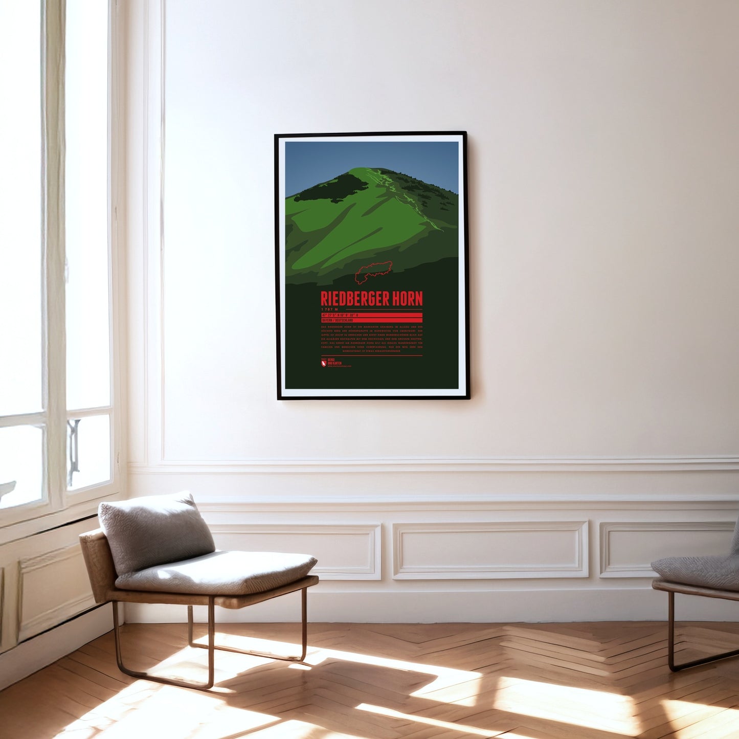 Riedberger Horn as a print hanging on a wall
