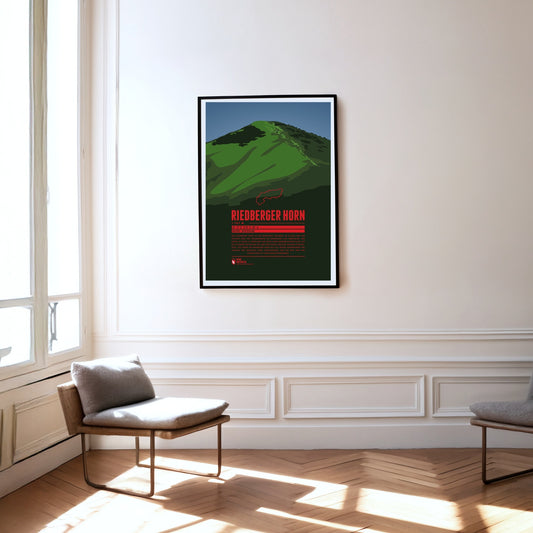 Riedberger Horn als Druck an einer Wand hängend